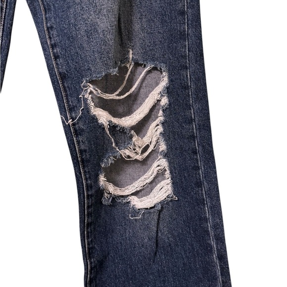 NWT Petra 153 Baggy Wide Leg High Rise Jeans Distressed Knees Size 5/26 - Picture 2 of 8